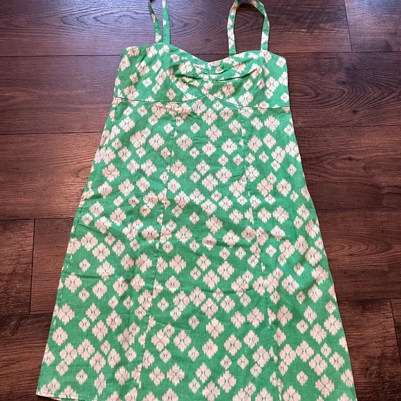 Patagonia Worn Wear Green Summer Dress Size 8 Empire Waist Hemp Organic  Cotton
